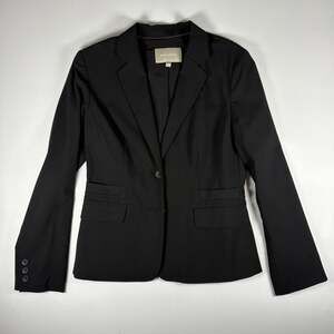 Banana Republic Blazer Jacket Black 2 Button Tailored Sport Coat Suit Women's 10